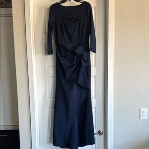 XSCAPE Elegant Navy Blue Evening Dress